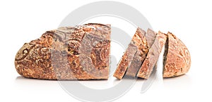 Loaf of bread isolated on white background