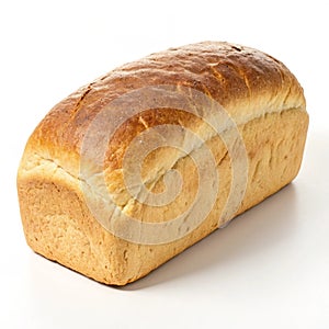 Loaf of bread isolated on white background