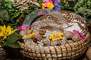 Loaf of bread issued decorative