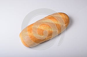 Loaf of bread on the white