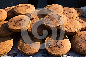 Corn bread freshly made of corn flour