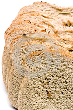 Loaf of Jewish style onion rye bread