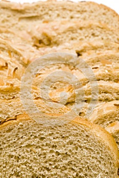 Loaf of Jewish style onion rye bread
