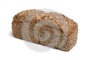 Loaf of spelt bread with sunflower seeds