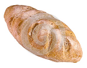 Loaf of a wheat bread isolated on a white background