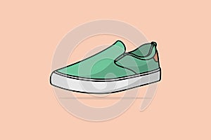 Loafer shoe vector illustration.