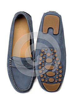 Loafers pair isolated