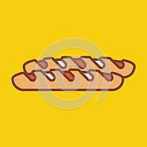 Loafofbread. Vector illustration decorative design