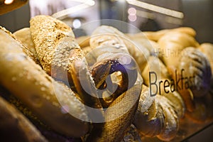 Loafs rolls fresh baked bread