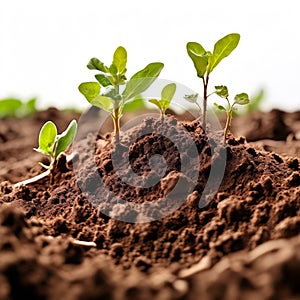 loamy soil with a balanced mix of sand silt and clay perfect fo photo