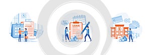 Loan agreement concept, Credit refunding with reduced interest rate, Searching Business Loan Offer.