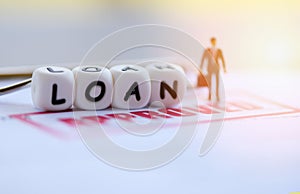 Loan approval Businessman financial Standing on loan application form for lender and borrower for help investment bank estate