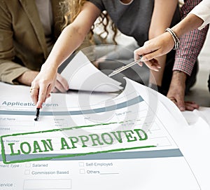 Loan Approved Accepted Application Form Concept