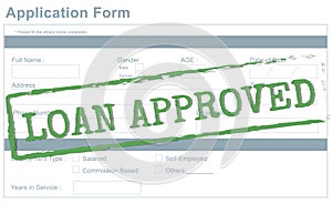 Loan Approved Accepted Bank Borrowing Concept photo