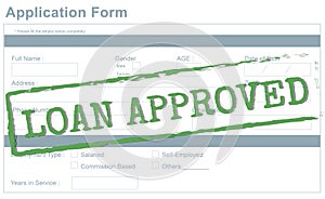 Loan Approved Accepted Bank Borrowing Concept