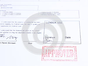 Loan approved stamp