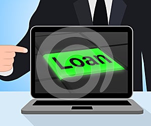 Loan Button Displays Lending Or Providing Advance