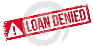 Loan denied rubber stamp