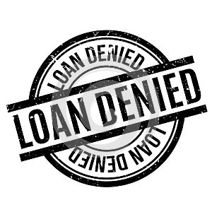 Loan Denied rubber stamp