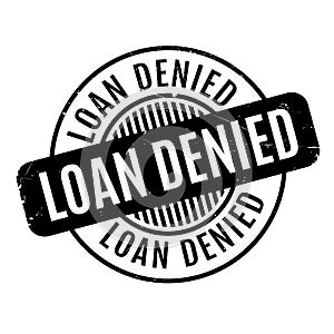 Loan Denied rubber stamp