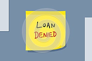 Loan denied sign