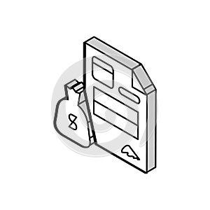 loan disbursement isometric icon vector illustration