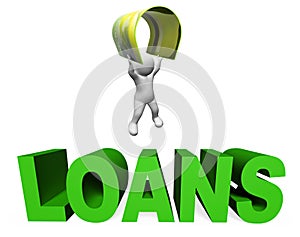 Loan Finance Means Render Lend And Borrowing 3d Rendering