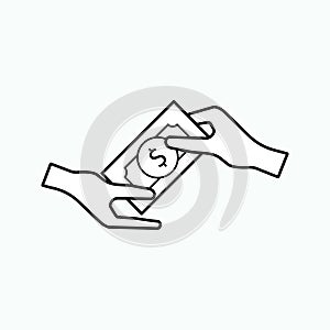 Loan Icon. Business, Transaction. Lend Symbol - Vector.