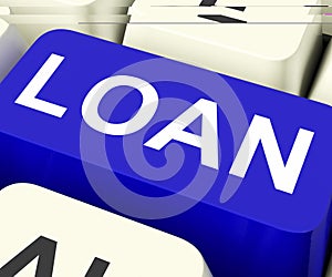 Loan Key Means Lending Or Loaning