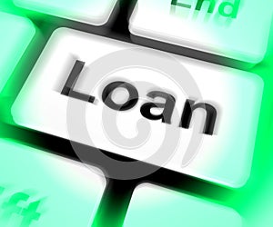 Loan Keyboard Means Lending Or Providing Advance