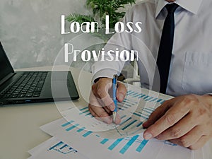 Loan Loss Provision sign on the page