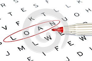 Loan in solving crossword puzzle