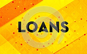 Loans abstract digital banner yellow background