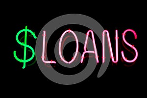 Loans Neon Sign photo