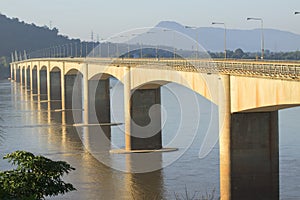 Loas-japan bridge crossing Mekong river in Champasak southern of