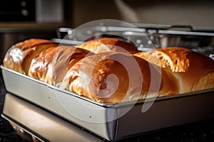 loaves of freshly baked bread, ready to be enjoyed with butter and jam