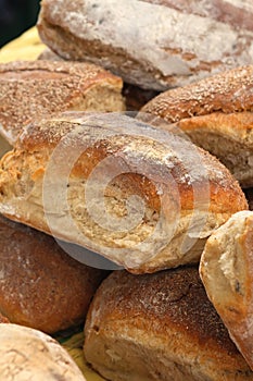 Loaves of whole wheat bread