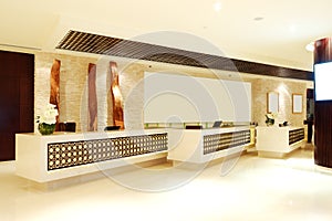 The lobby of luxury hotel photo