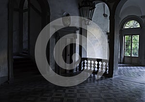 Lobby in the old florentine palace photo
