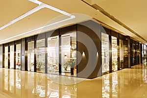 Lobby and shop in commercial building