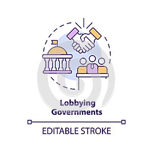 Lobbying governments concept icon