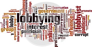 Lobbying word cloud