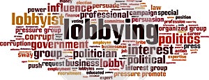 Lobbying word cloud