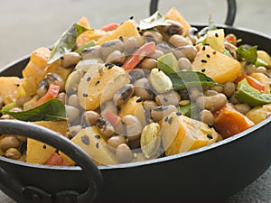 Lobia Aloo- Black Eyed Bean and Potato Curry