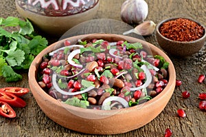 Lobio-a traditional dish of Georgian cuisine made of beans with pomegranate.