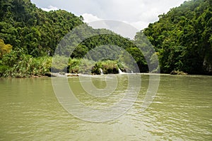 Loboc River with a small waterfall photo