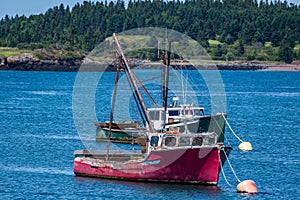 Lobster Boat at Anchor