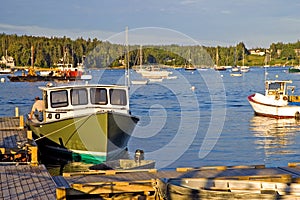 Lobster boat at dock