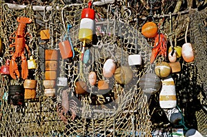 Lobster Buoys and Net