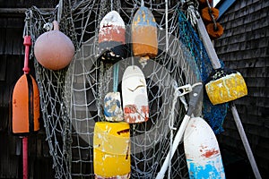 Lobster buoys in Rockport MA